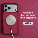 【MagSafe対応】本革 ライチレザー iPhone用ケース｜高級感 マグネット搭載 レザーケース iPhone17 Air / 17e / 16e / Pro Max対応