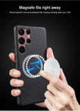 【MagSafe対応・本革】Galaxy S26 Ultra用ケース 高級レザーケース ワイヤレス充電対応 耐衝撃 ソフトTPUカバー