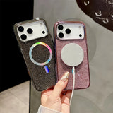 MagSafe対応 ダイヤモンド風 キラキラ iPhone用ケース｜グリッター マグネット充電対応 韓国風 おしゃれケース iPhone17 Air / Pro Max対応