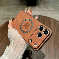メープルリーフ MagSafe対応 フルカメラ保護 耐衝撃シェル 5色 iPhone17用ケース