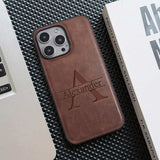 カスタマイズ 名前 イニシャル入れ 大文字 イニシャル  オーダーメイド４色 iPhone用ケース　