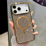 MagSafe対応 ダイヤモンド風 キラキラ iPhone用ケース｜グリッター マグネット充電対応 韓国風 おしゃれケース iPhone17 Air / Pro Max対応
