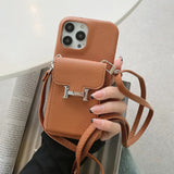 くすみカラークロースバディーショルダーストラップ付き5色 iPhone用ケース〈パーソナルカラータイプで選べる〉
