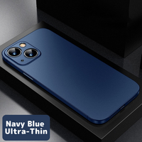 超薄型の半透明クリアスリムカバー 5色  iPhone用ケース