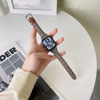 上品細身ラティス パターン レザー仕様 5色 Apple Watch用バンド