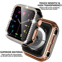 新商品　2重ライン キラキラダイアのバンパーとスクリーン プロテクター 6色 Apple Watch用 Case