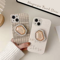 Latticeの織り模様で上品さ目立つ  2色 iPhone用ケース