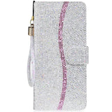 ✨キラキラ✨ ダイアモンド パターン グリッターの 手帳型 ５色 iPhone用ケース
