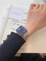 ブレスレット型 ストライプ模様の メタルチェーン For Apple Watch Band