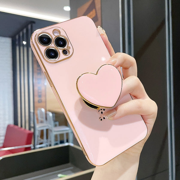 ぷっくりLOVE ハート型グリップ付き 6色 iPhone用ケース – Magnolia