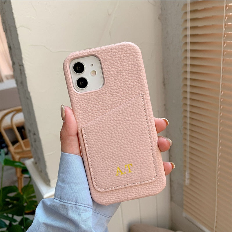 ハンド付き☆イニシャルが入れられるレザーIPHONEケース ハンド付き☆イニシャルが入れられるレザーIPHONEケース (iPhone