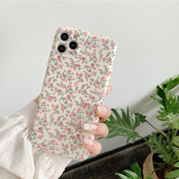 Korea Style Cute Floral 可愛いがいっぱい❣ 春のお花畑シリーズ 2色 iPhone用ケース
