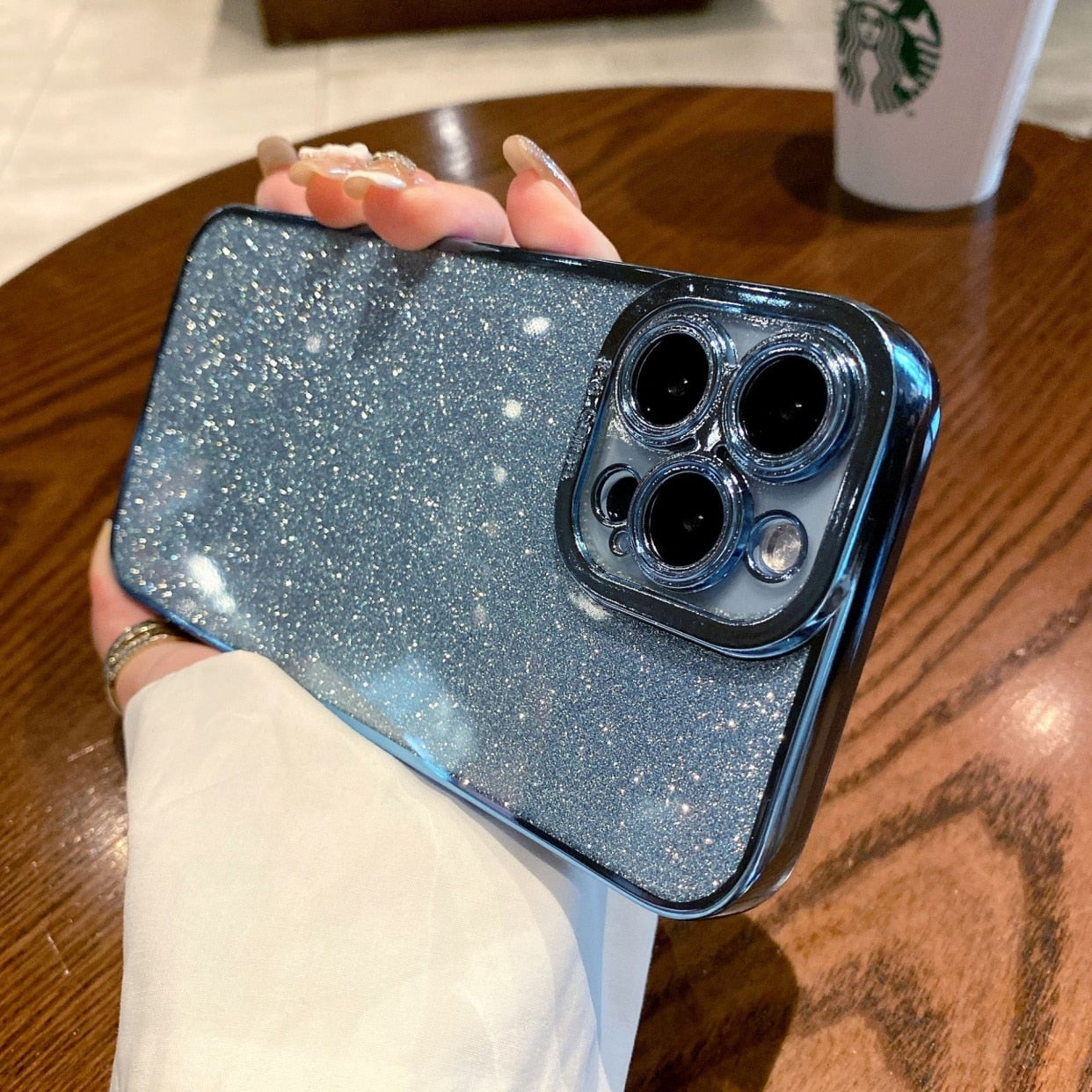 ラグジュアリー キラキラ ソフトシリコン 5色 iPhone用ケース