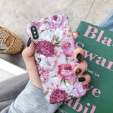 キラキラシェルが輝く　ピンク系フラワー柄　５種　iPhoneケース-Magnolia Trend Store