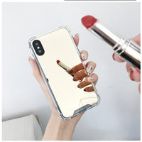 背面ミラー 4色　シンプル　iPhoneケース-Magnolia Trend Store