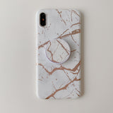 グリップトック付き　マーブル模様４色　iPhoneカバー-Magnolia Trend Store