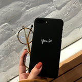 You & Me ブラック×ピンク　カップル・親友ペアアイテム　iPhoneケース-Magnolia Trend Store
