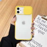 カメラレンズ保護のスライド付き　シンプル8色　iPhoneケース-Magnolia Trend Store