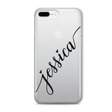 文字入れカスタマイズ可能　横・斜めライン　クリアケース　iPhoneケース-Magnolia Trend Store
