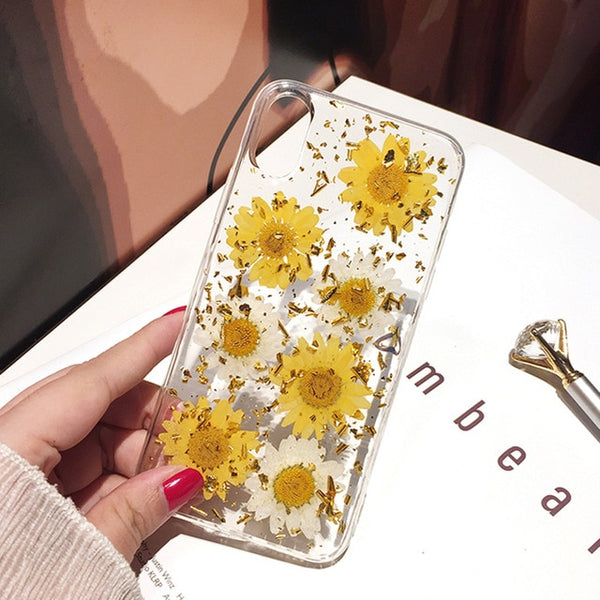 リアル押し花 金箔入りで華やか６色 クリアiPhoneケース – Magnolia