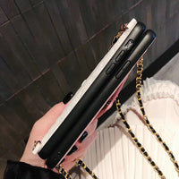 レザーバッグ風　カード収納＆チェーン付き　3色　iPhoneケース